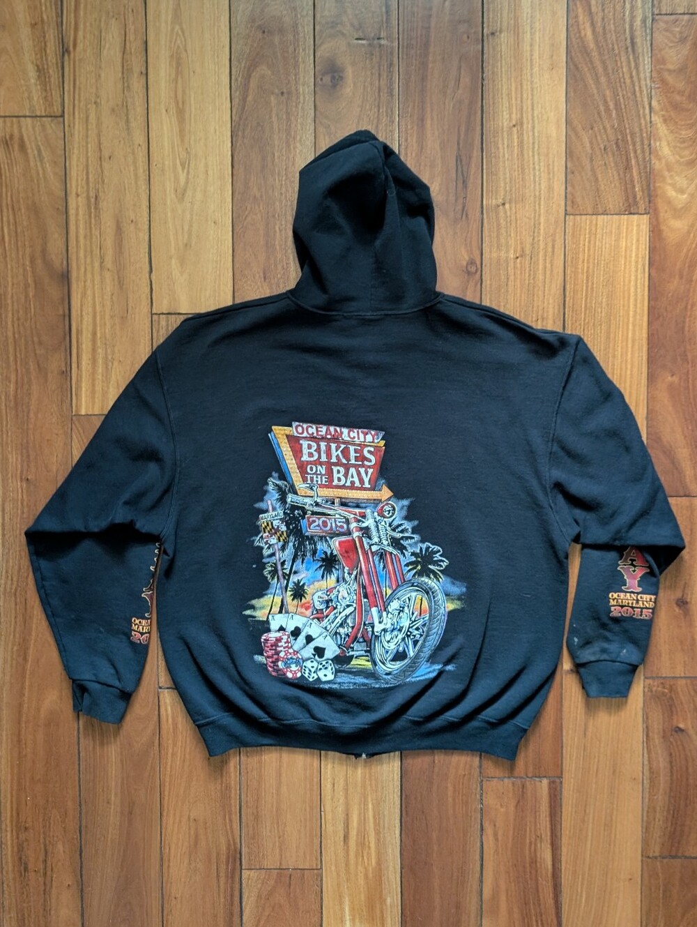 Bikes On The Bay Retro Hoodie (2X)